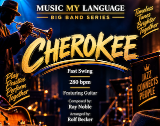 Cherokee fast swing big band arrangement by Rolf Becker