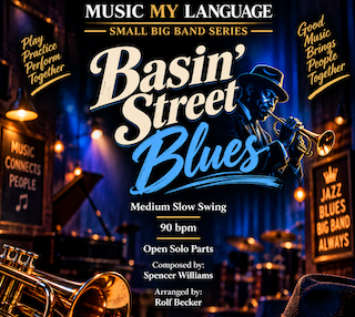 Basin' Street Blues — Medium Slow Swing Small Big Band Arrangement by Rolf Becker