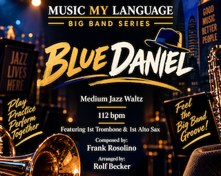 Blue Daniel big band jazz waltz arrangement by Rolf Becker