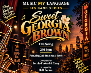 Sweet Georgia Brown fast swing big band arrangement by Rolff Becker