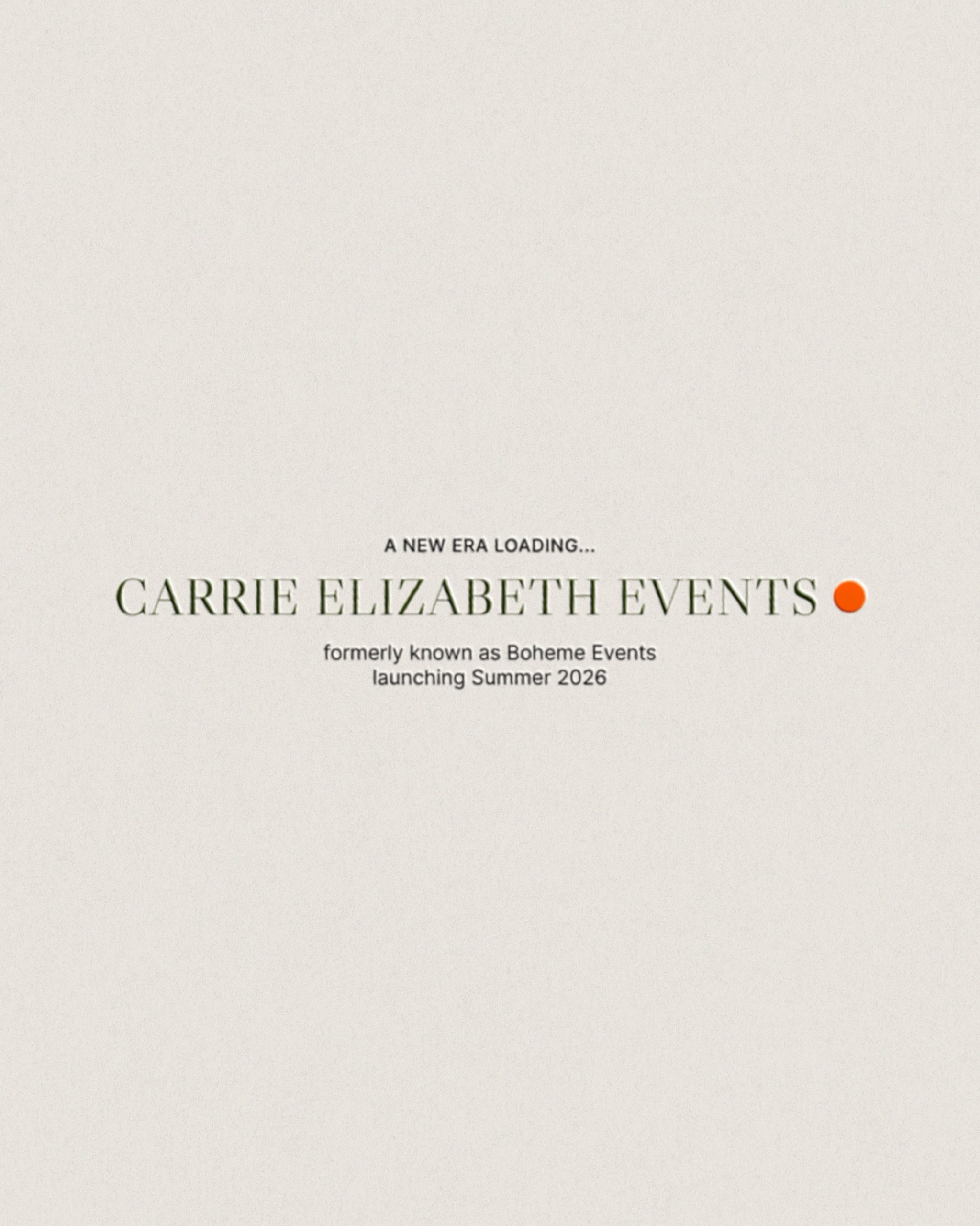 Website coming soon&hellip; www.carrieelizabethevents.com