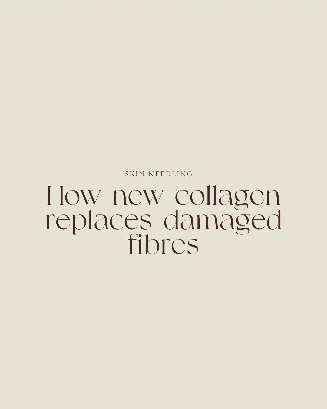 Part 2 of the skin needling series 🤍 Let&rsquo;s talk collagen.

Over time, sun exposure, acne and ageing leave collagen fibres fragmented and less functional. Skin needling creates a controlled repair response, so your skin clears out the damaged f