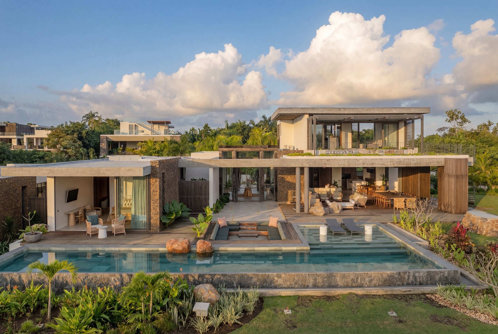 Villa Anahita H15 — contemporary architecture, terraces and swimming pool.