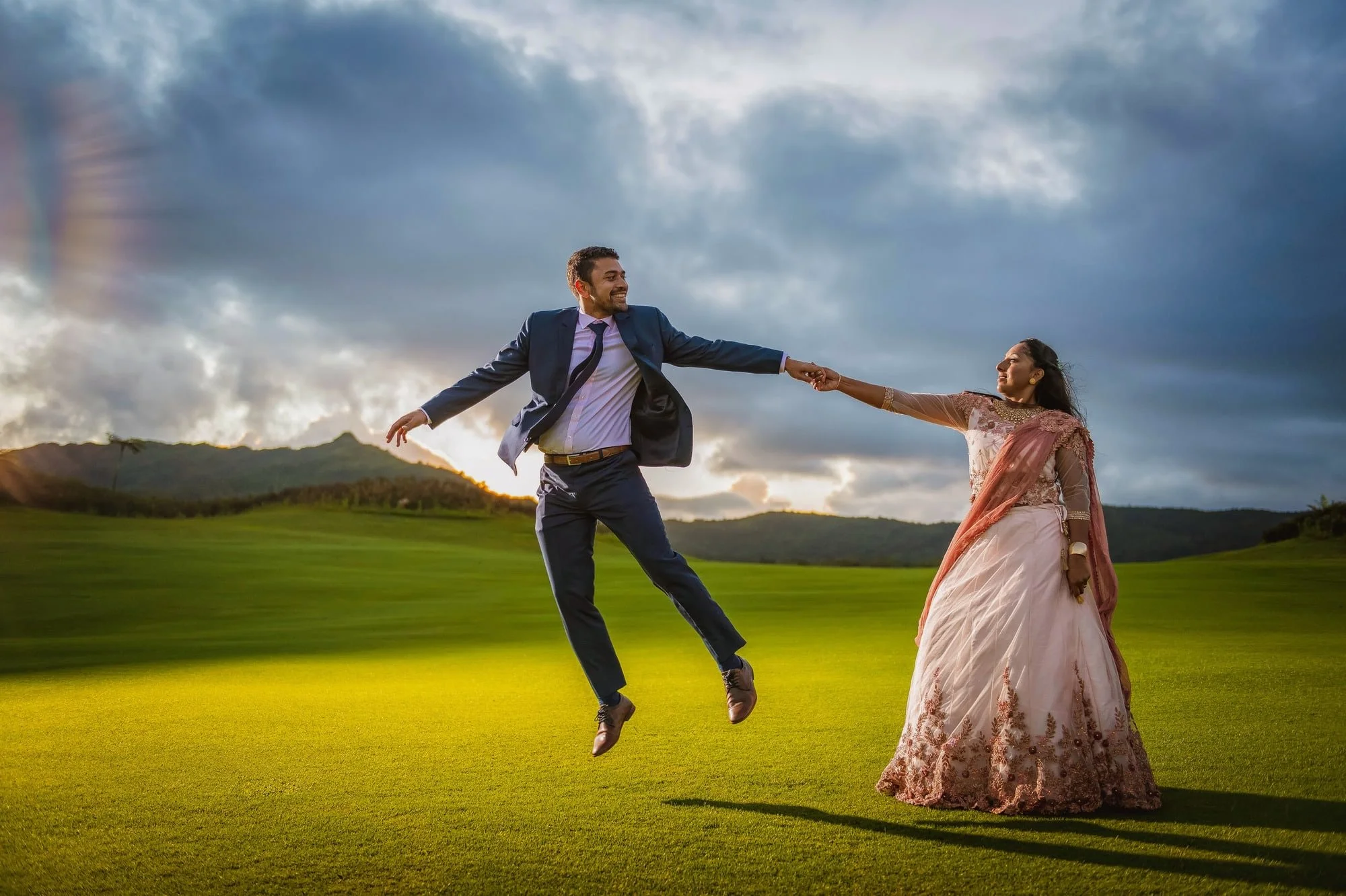 Emotional wedding portrait from Sanja’s celebration in Mauritius.