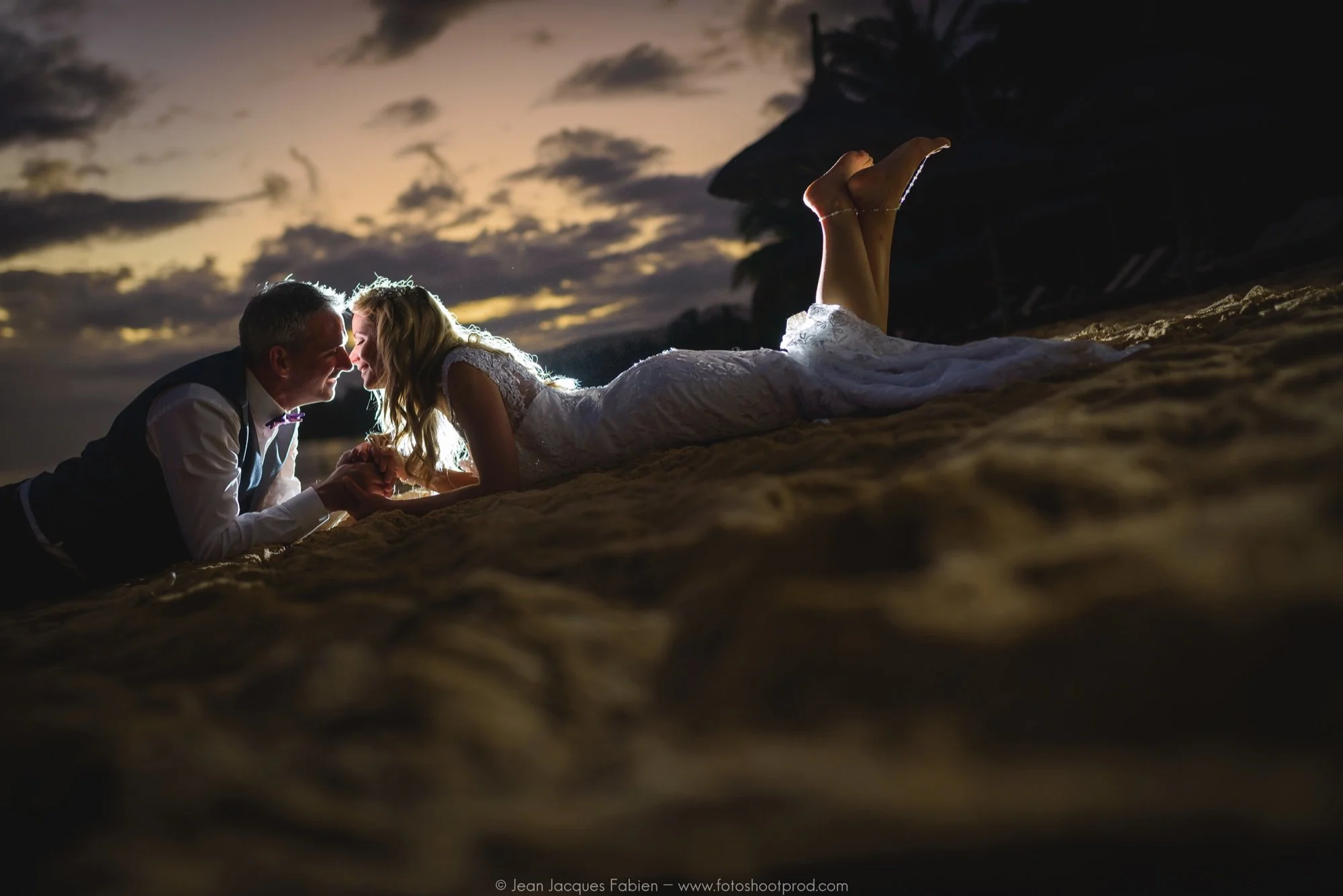 Wedding moment with Jeanne and Shawn in Mauritius.
