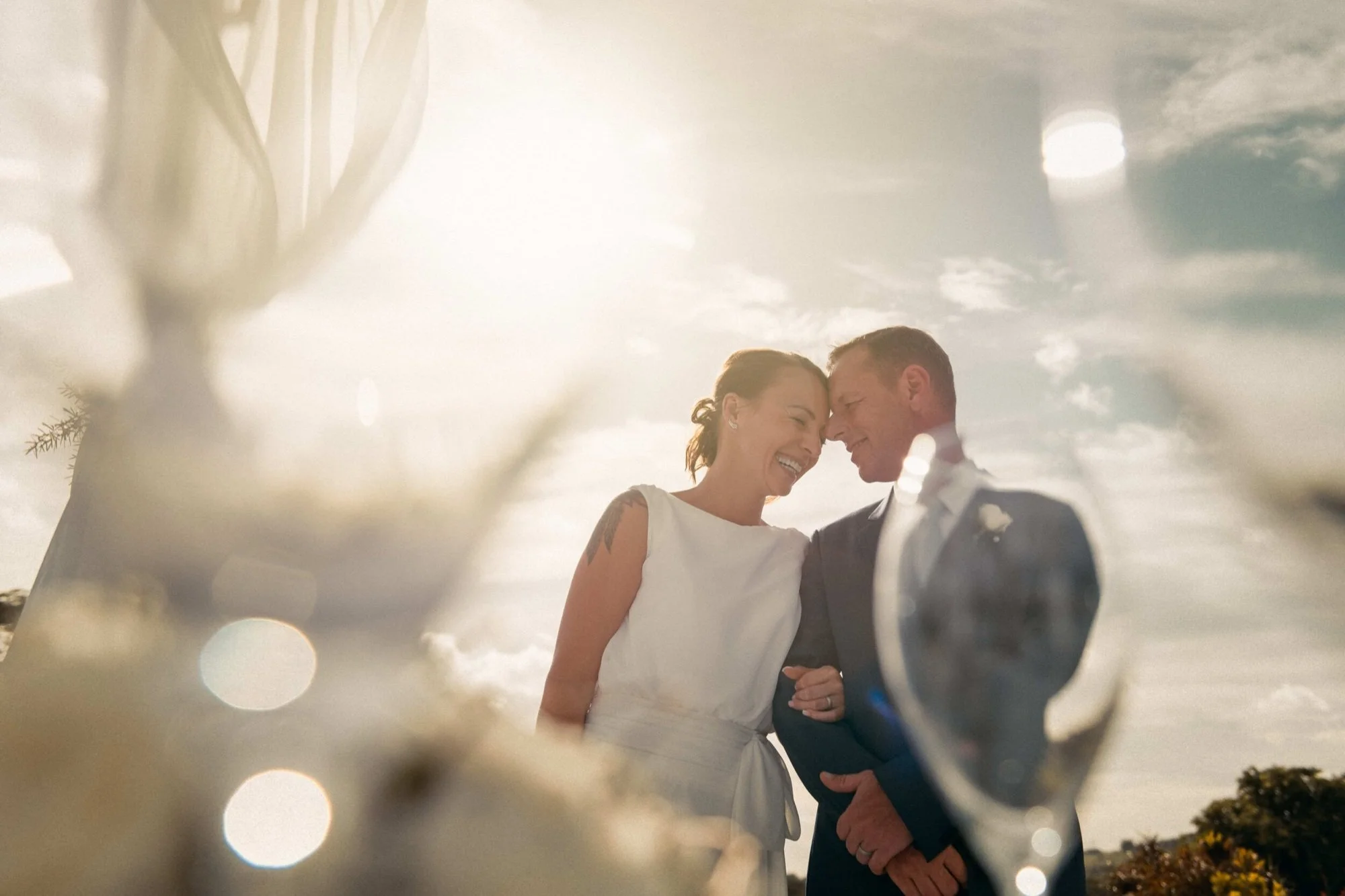 Elegant wedding couple portrait photographed in Mauritius by Fotoshoot Productions.