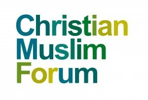 Text reading 'Christian Muslim Forum' in blue and green colors.