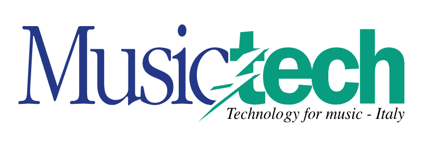 Logo di Music tech con la scritta 'Technology for music - Italy'