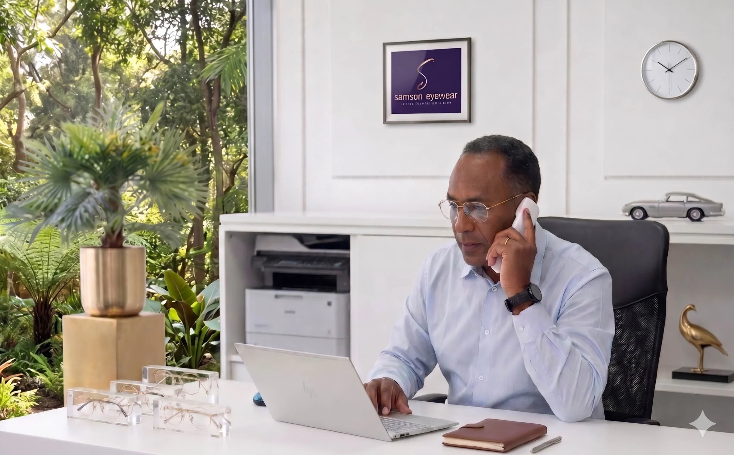 Completing the discovery form for a personal eyewear consultation