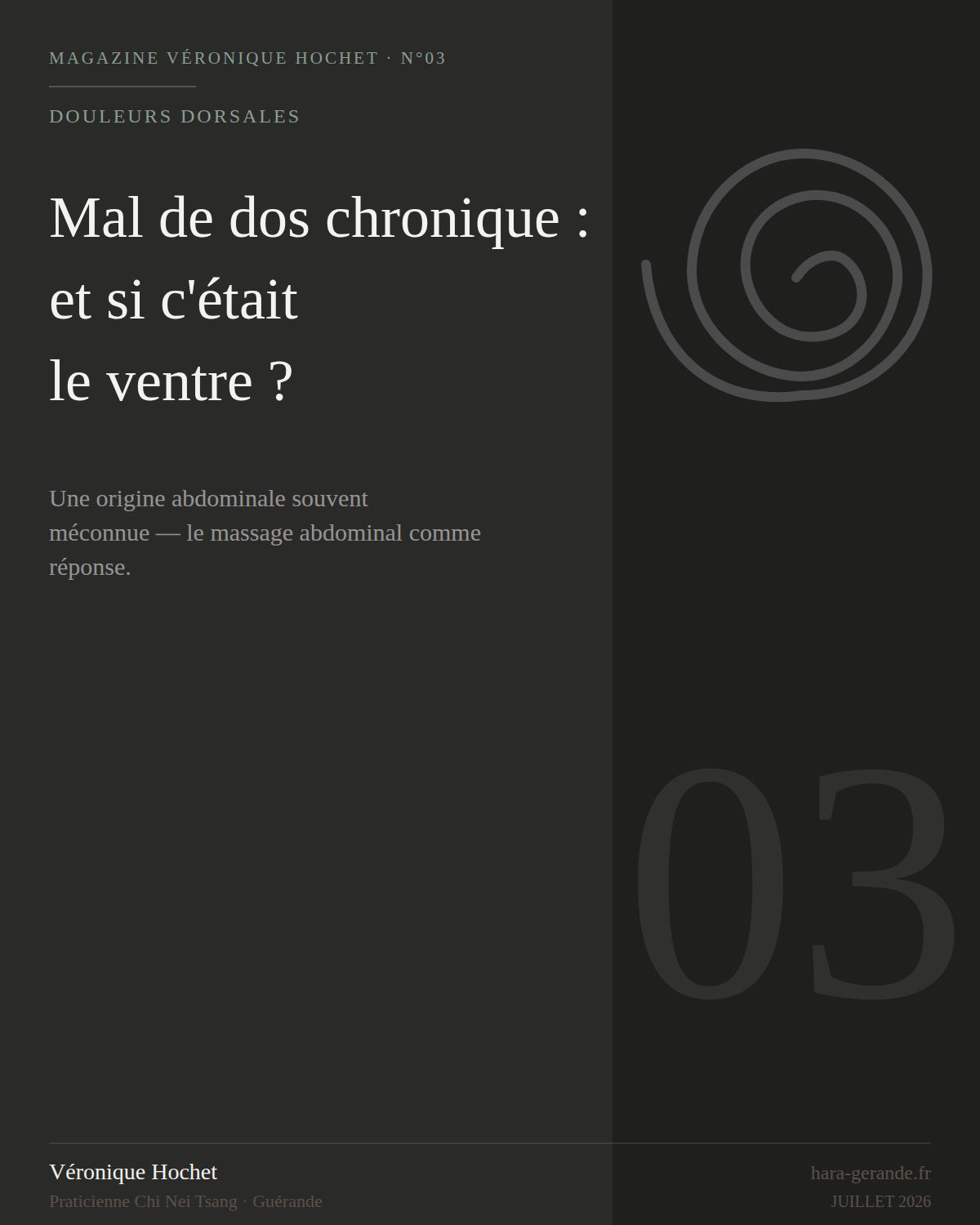 Mal de dos : et si c'était le ventre ?