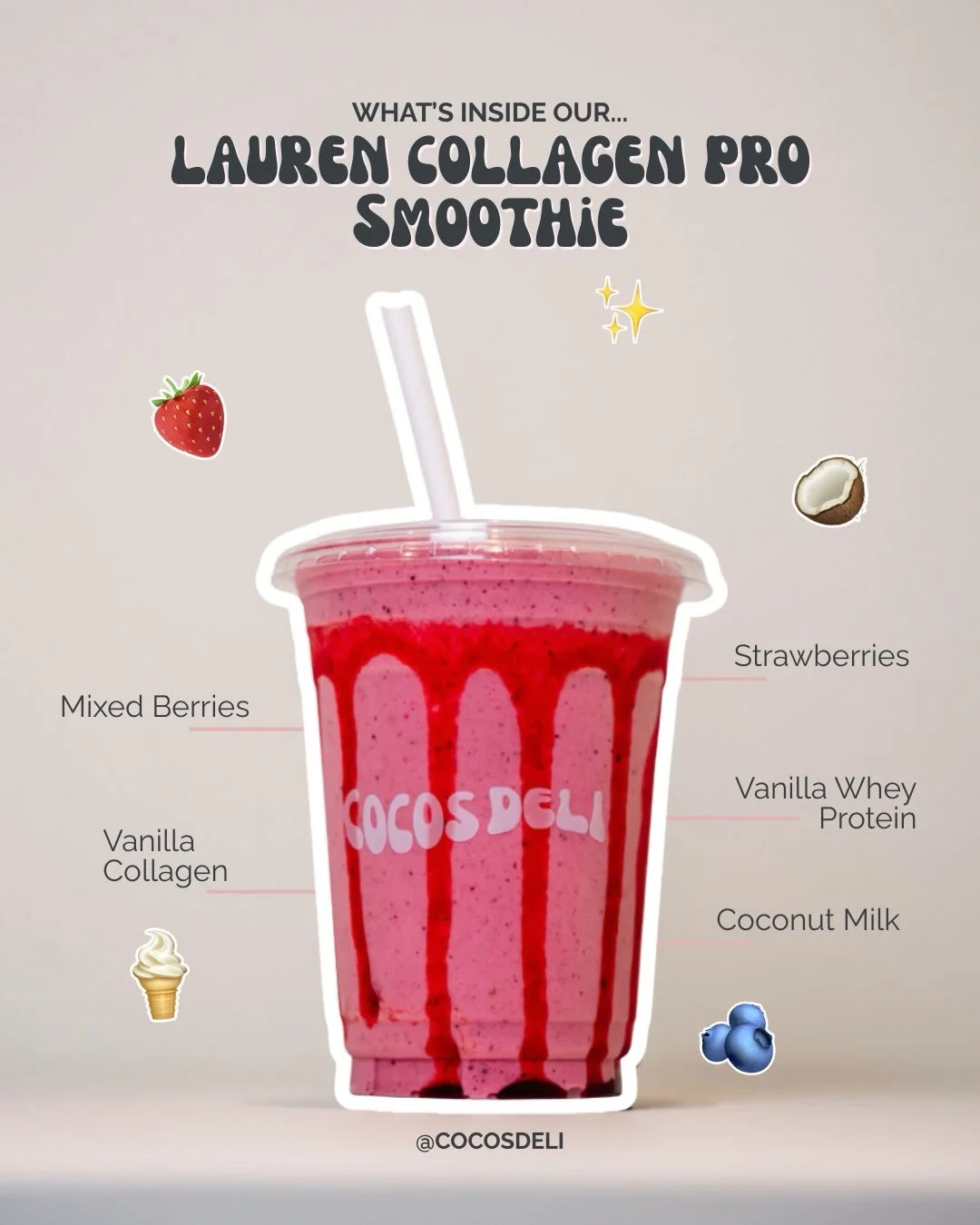 A favourite for a good reason 🩷

Not only does the Lauren Collagen Pro taste incredible, it&rsquo;s filled with ingredients that are good for you too ✨ 

With added collagen and protein, this smoothie fuels your body and supports your glow 💪 

If y
