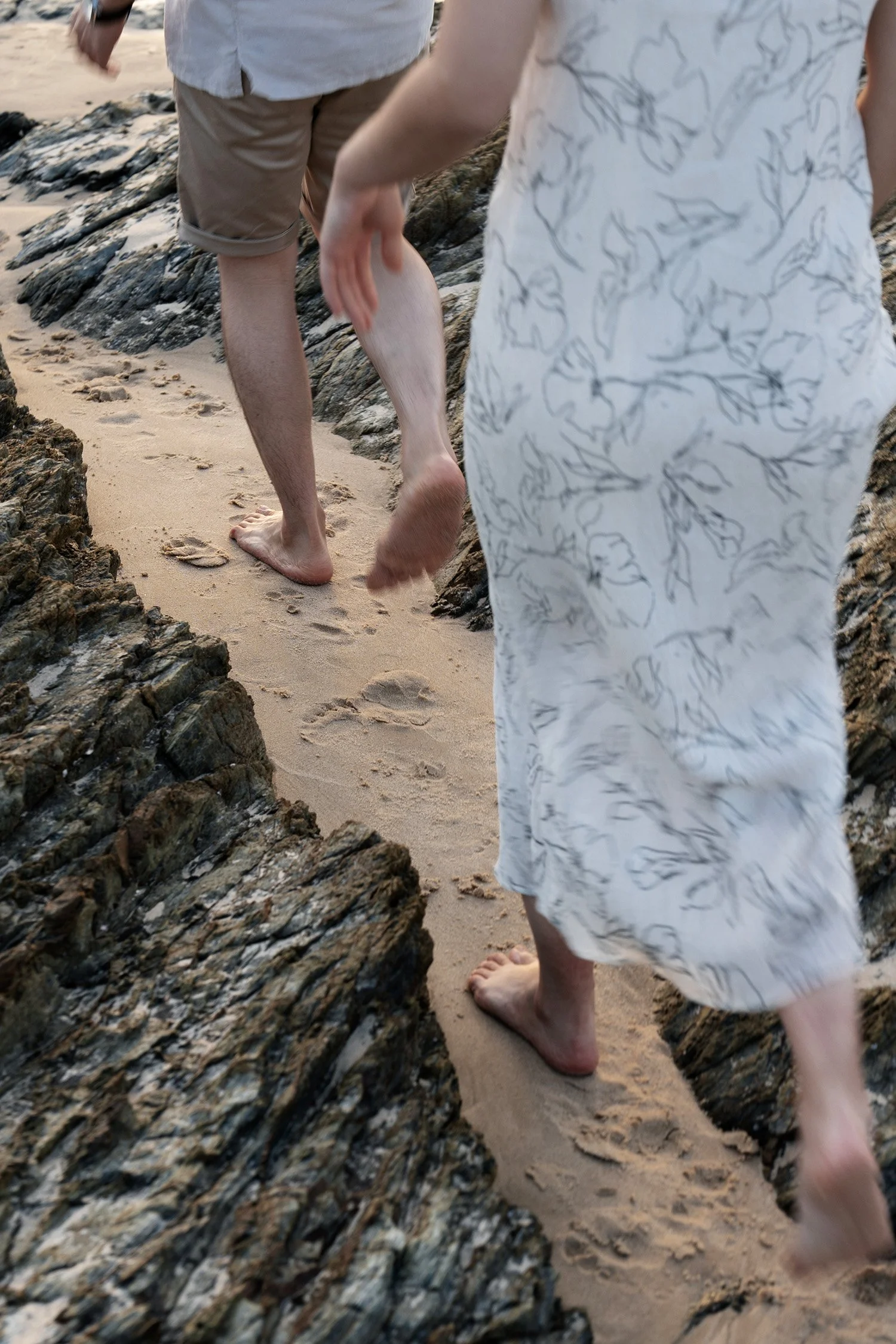 Paul and Krystel's feet in Currumbin Rock