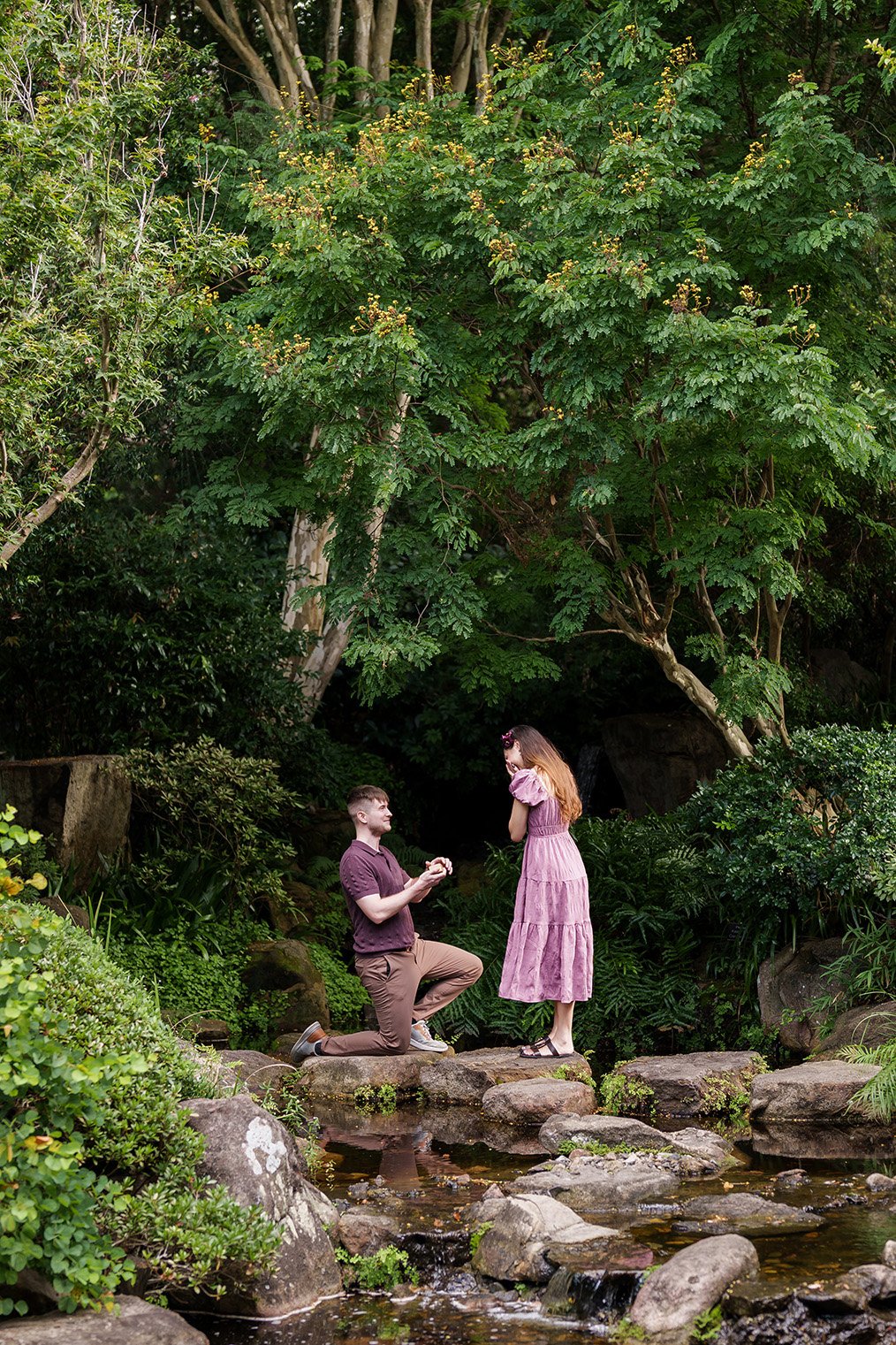Kyle proposal to Ruby with engagement ring, Ruby covering her face with excitement