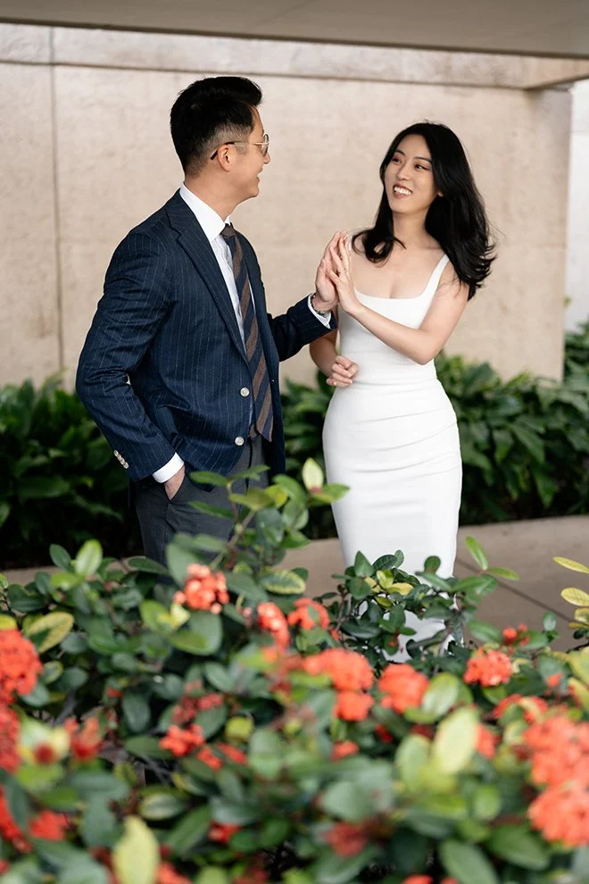 Kath and Dave hands touching