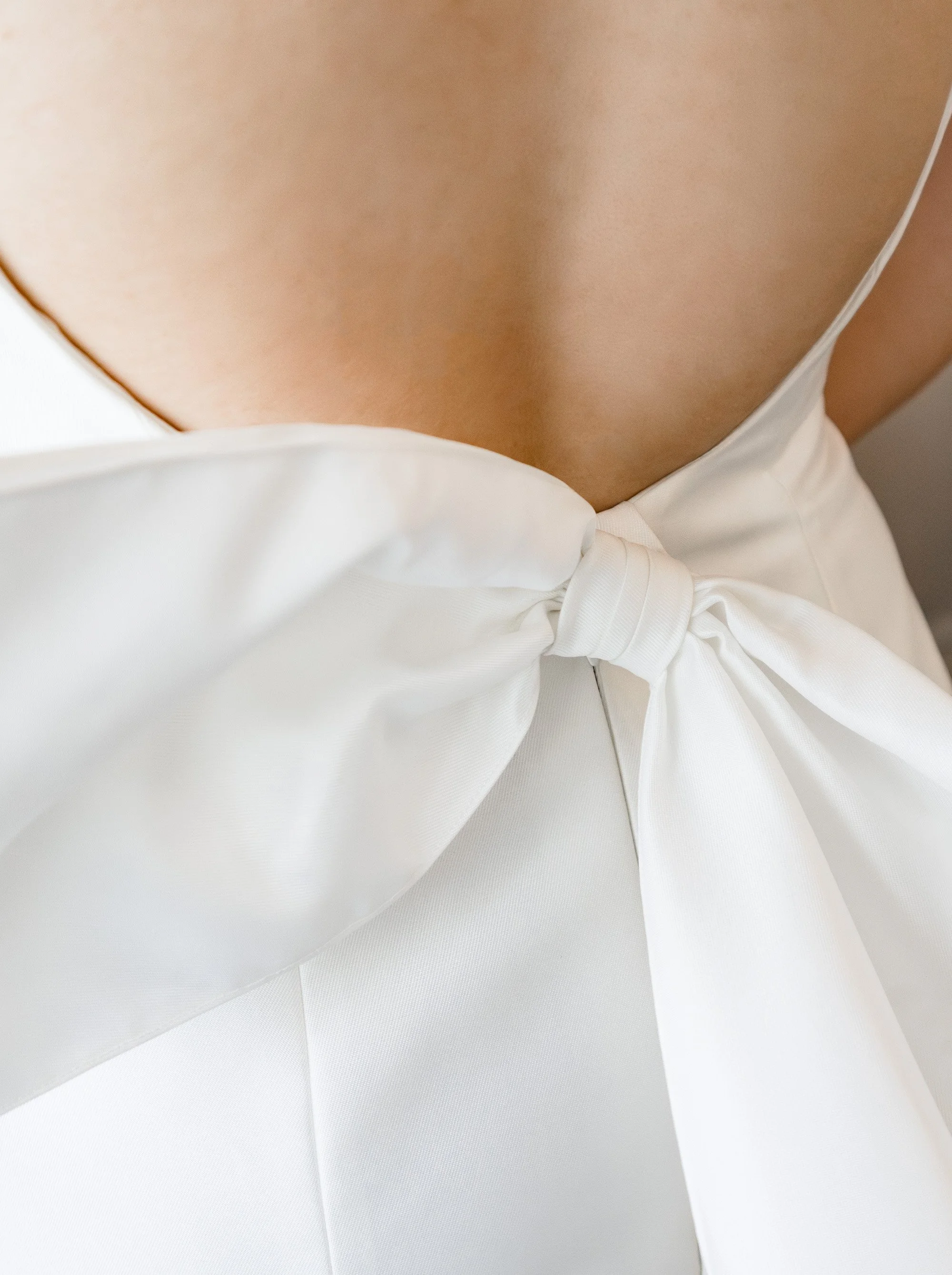bride Vicky's back