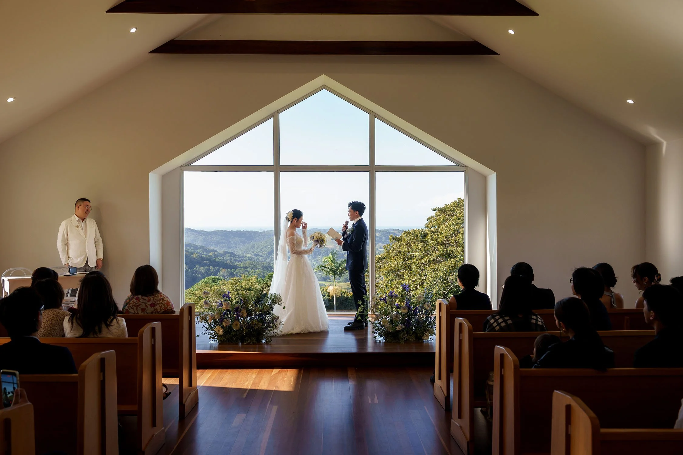 Michael reading his vows make Lisa's happy tears