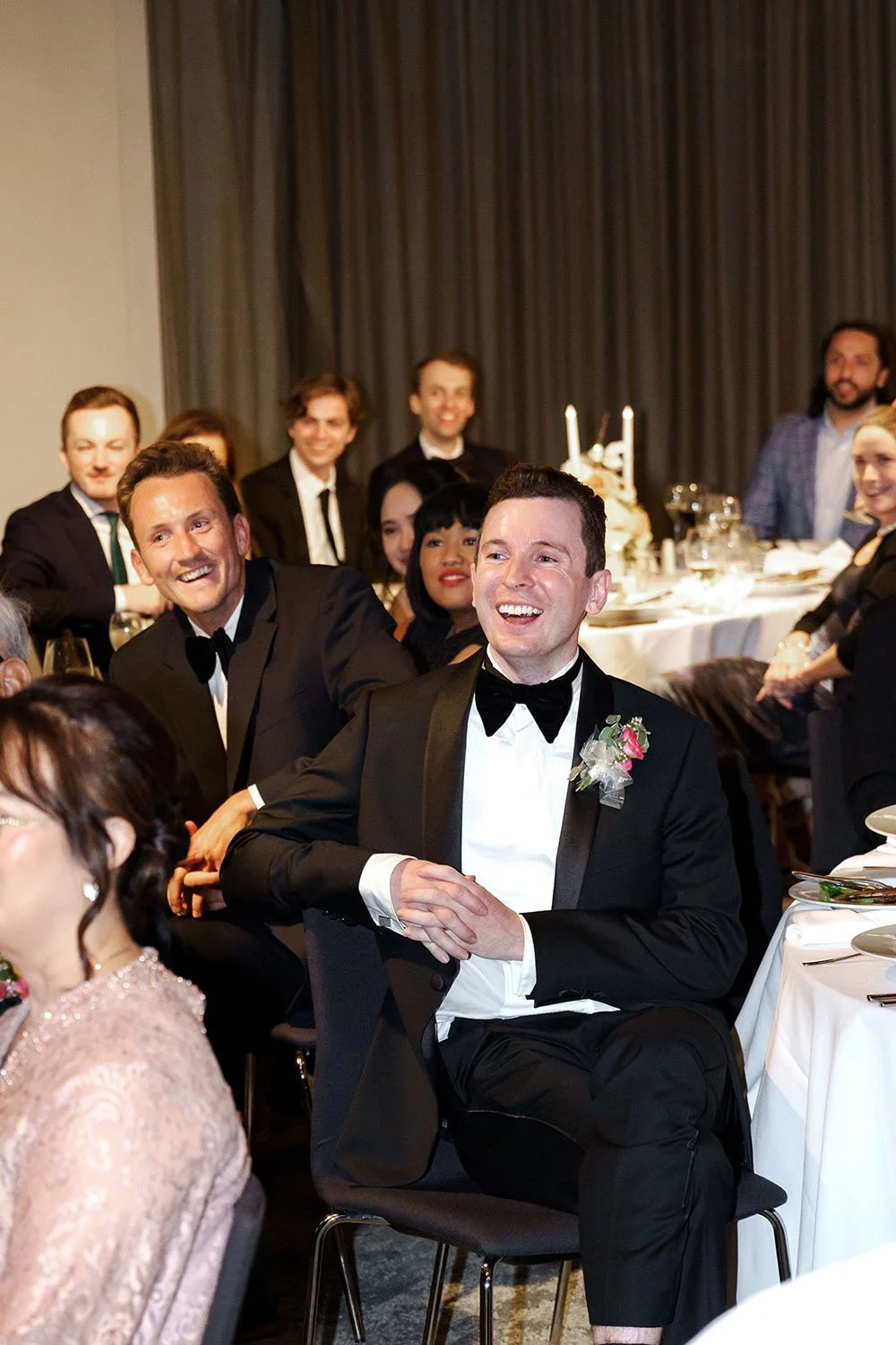 groom Cliffe laughing