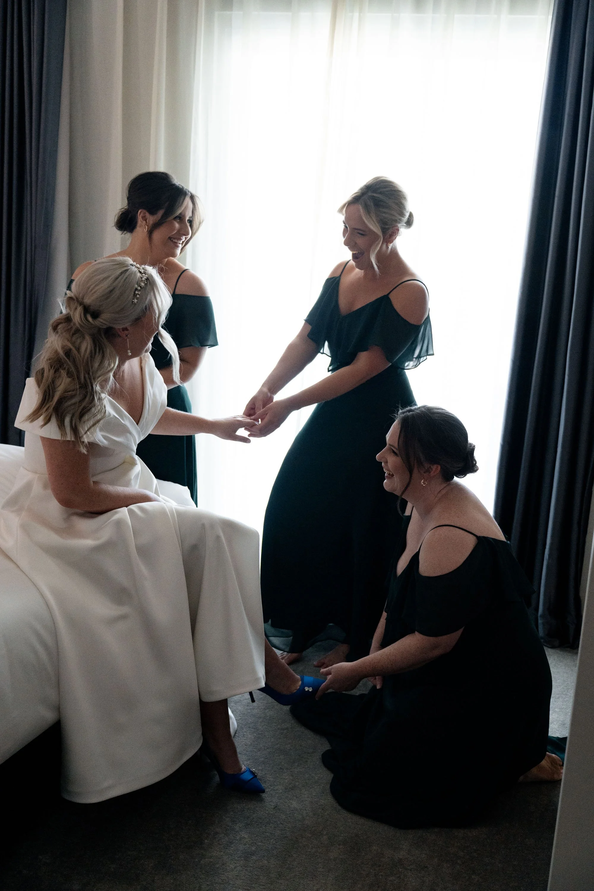 Kyra tlaking to her bridemates