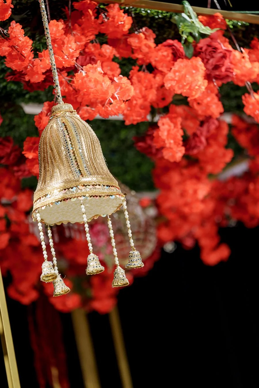 lamp hanging on the top