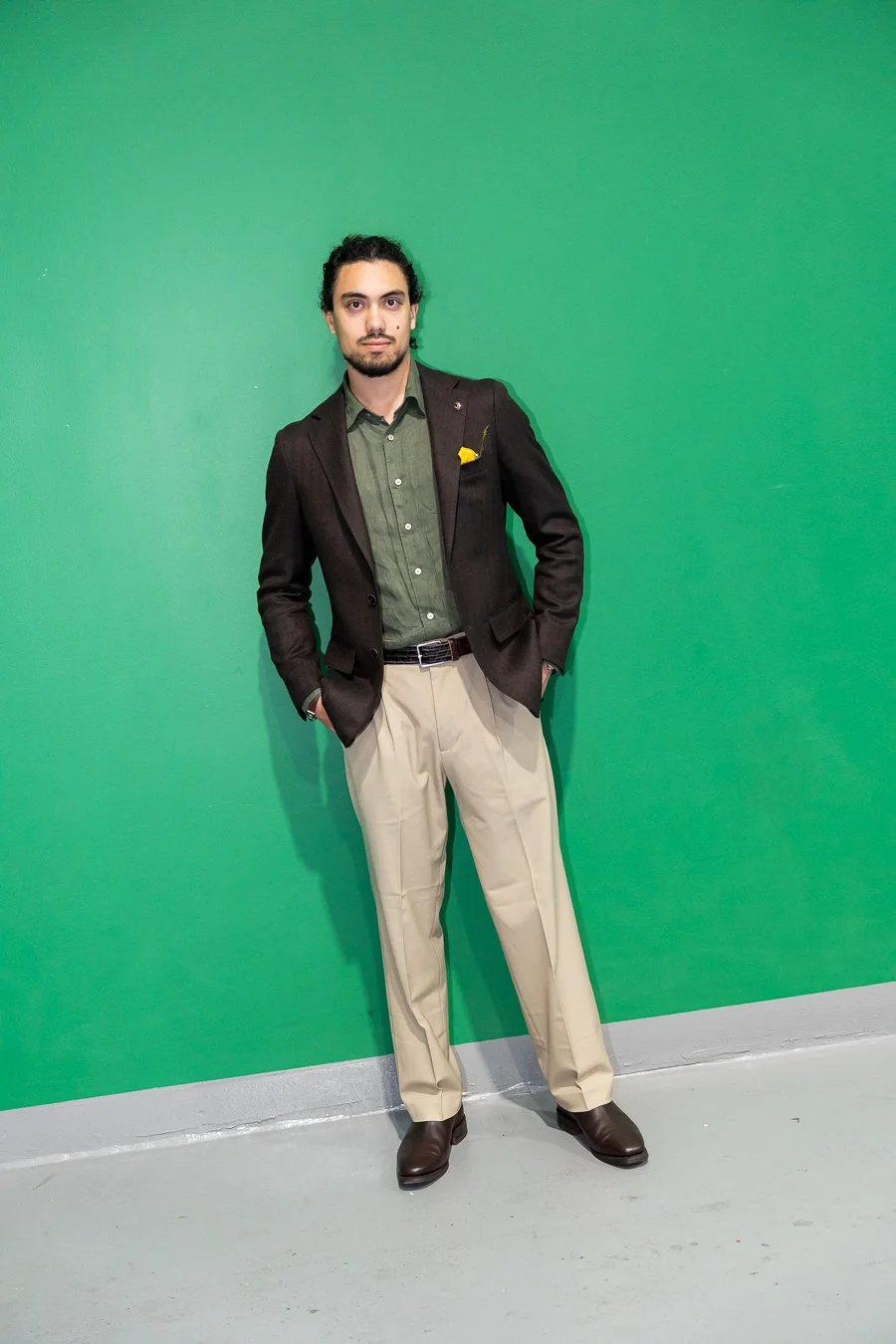 Junaid two hands inside pocket