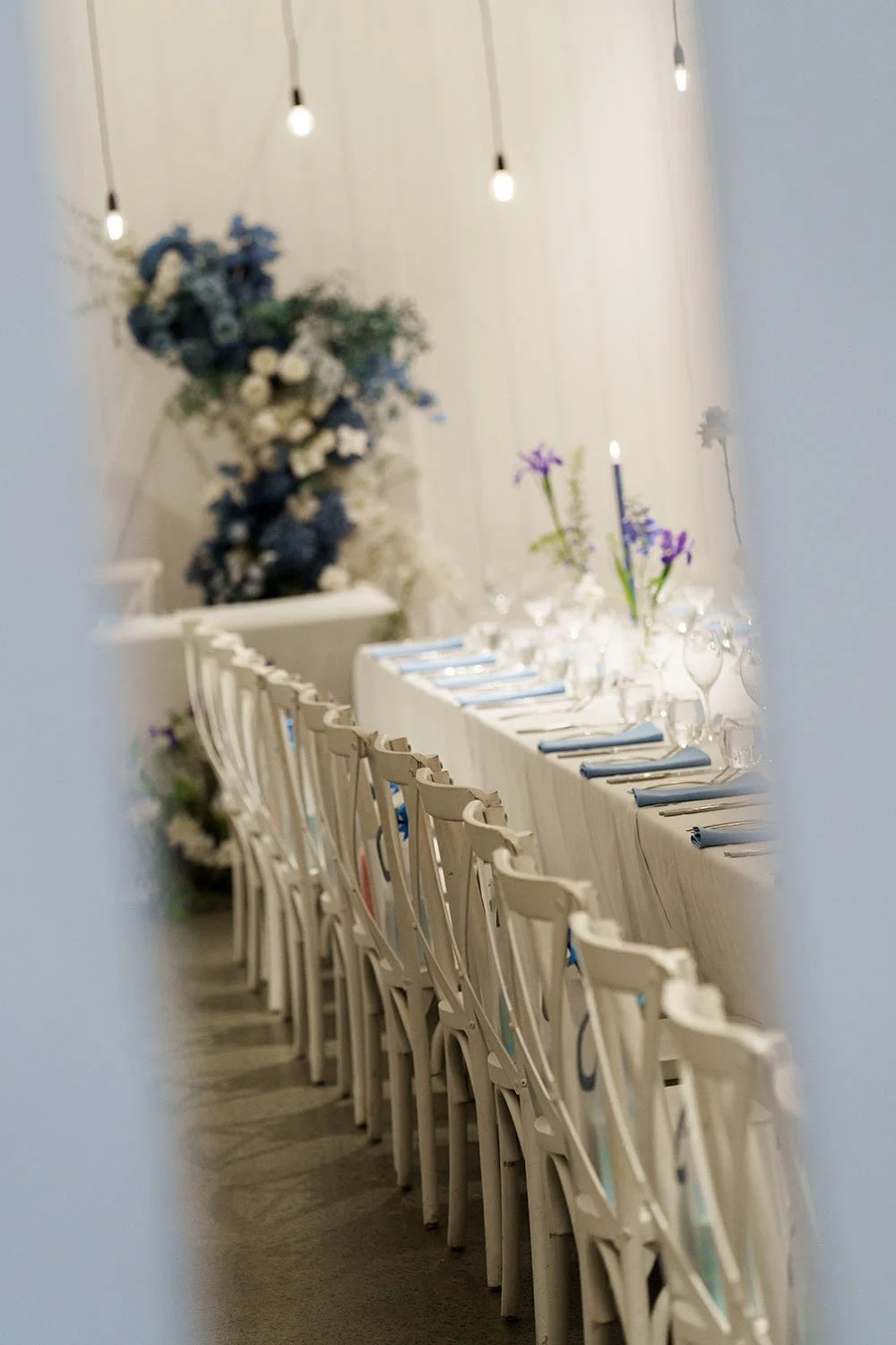 sneak look into Lisa and Michael's reception room