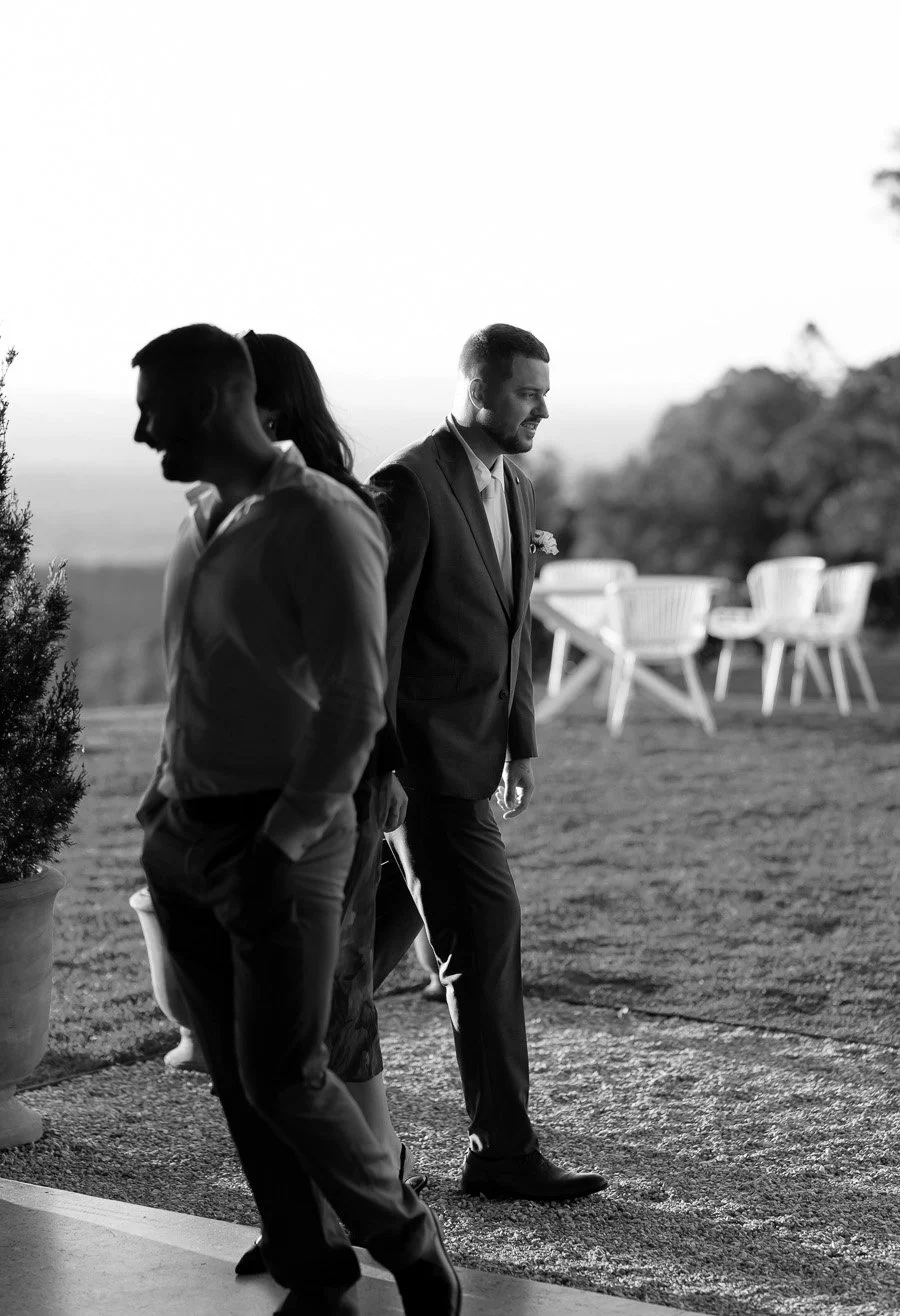 groom Ben walk away