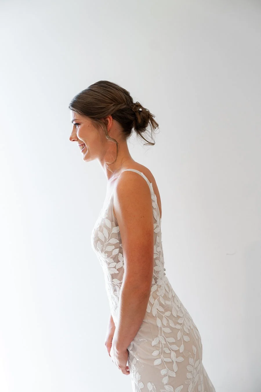 The bride looked at her father