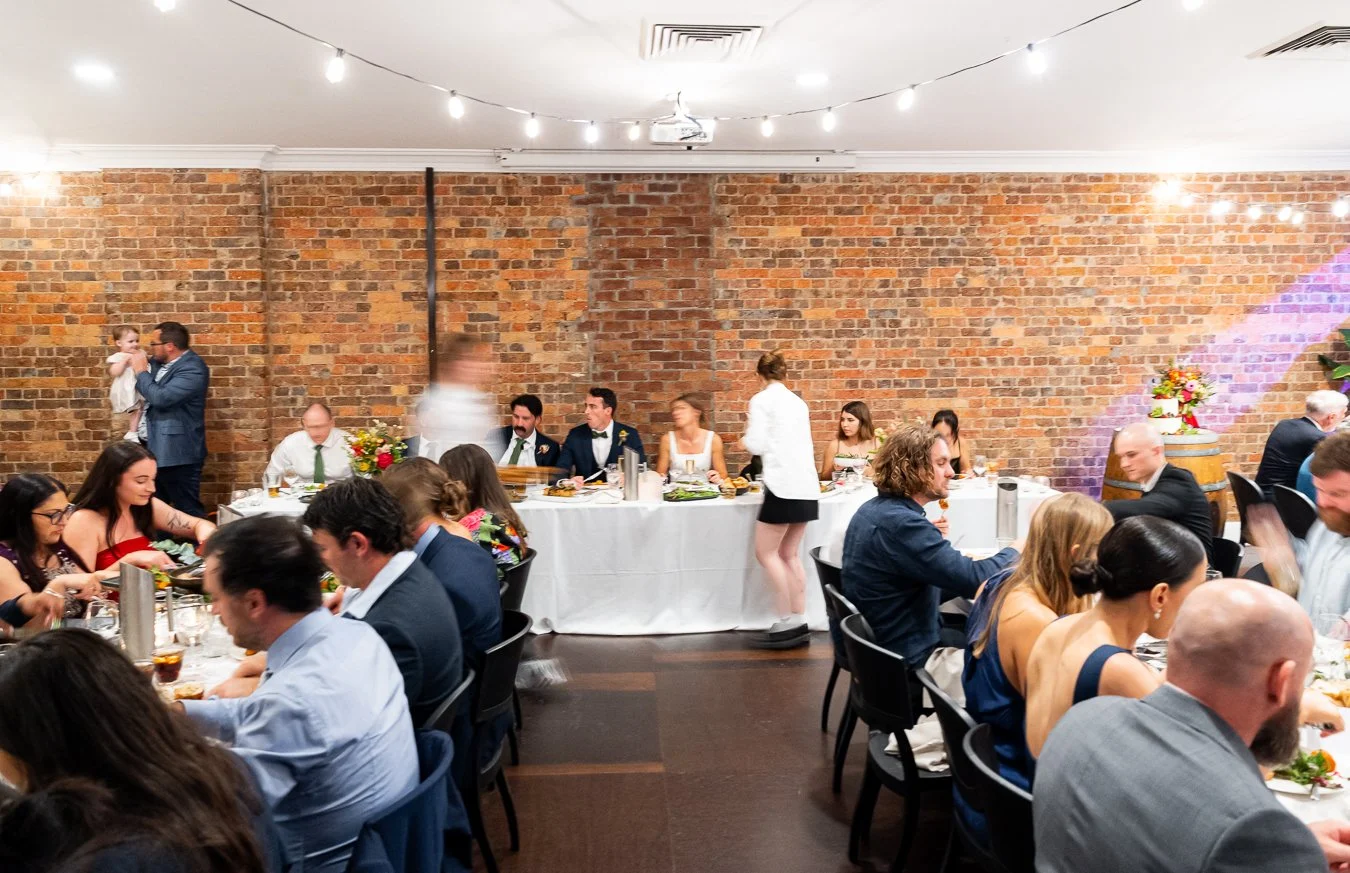reception with all guest eating
