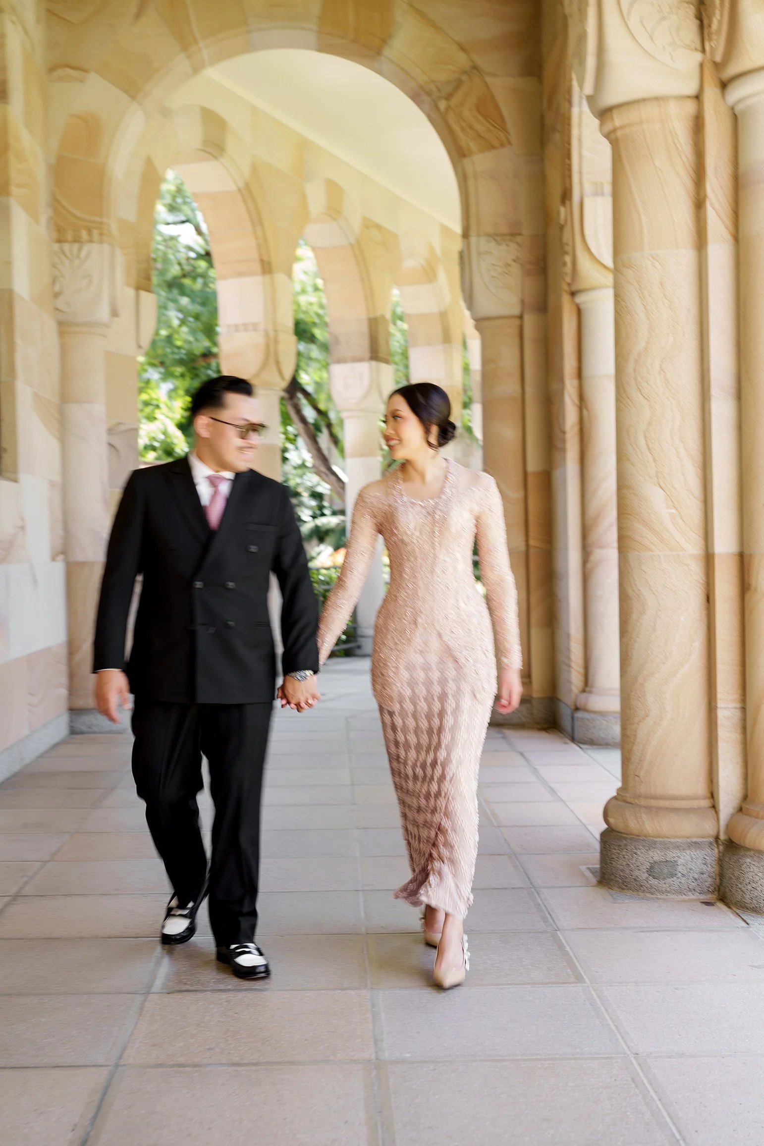 hands holding walking