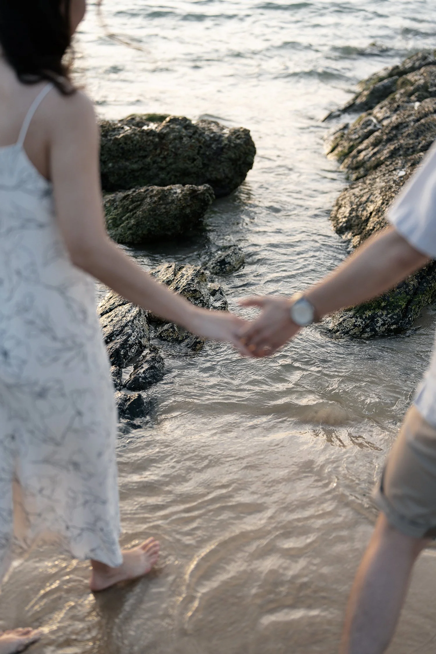 water and hands