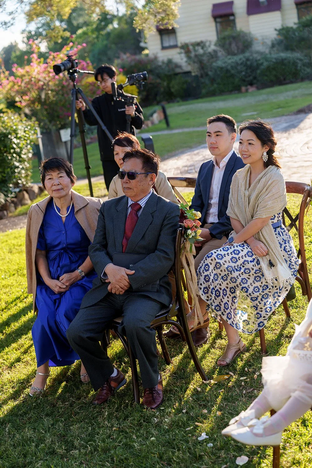 Eric's parents sitting in the front row