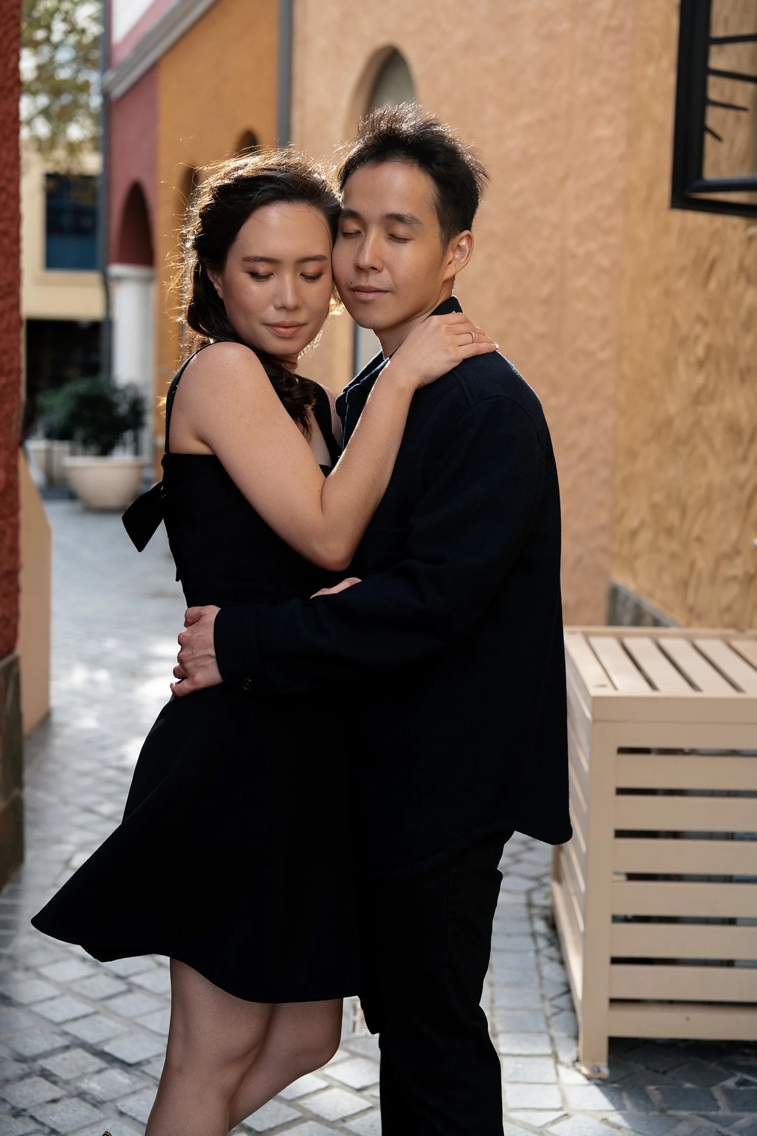 Krystel and Paul face touching