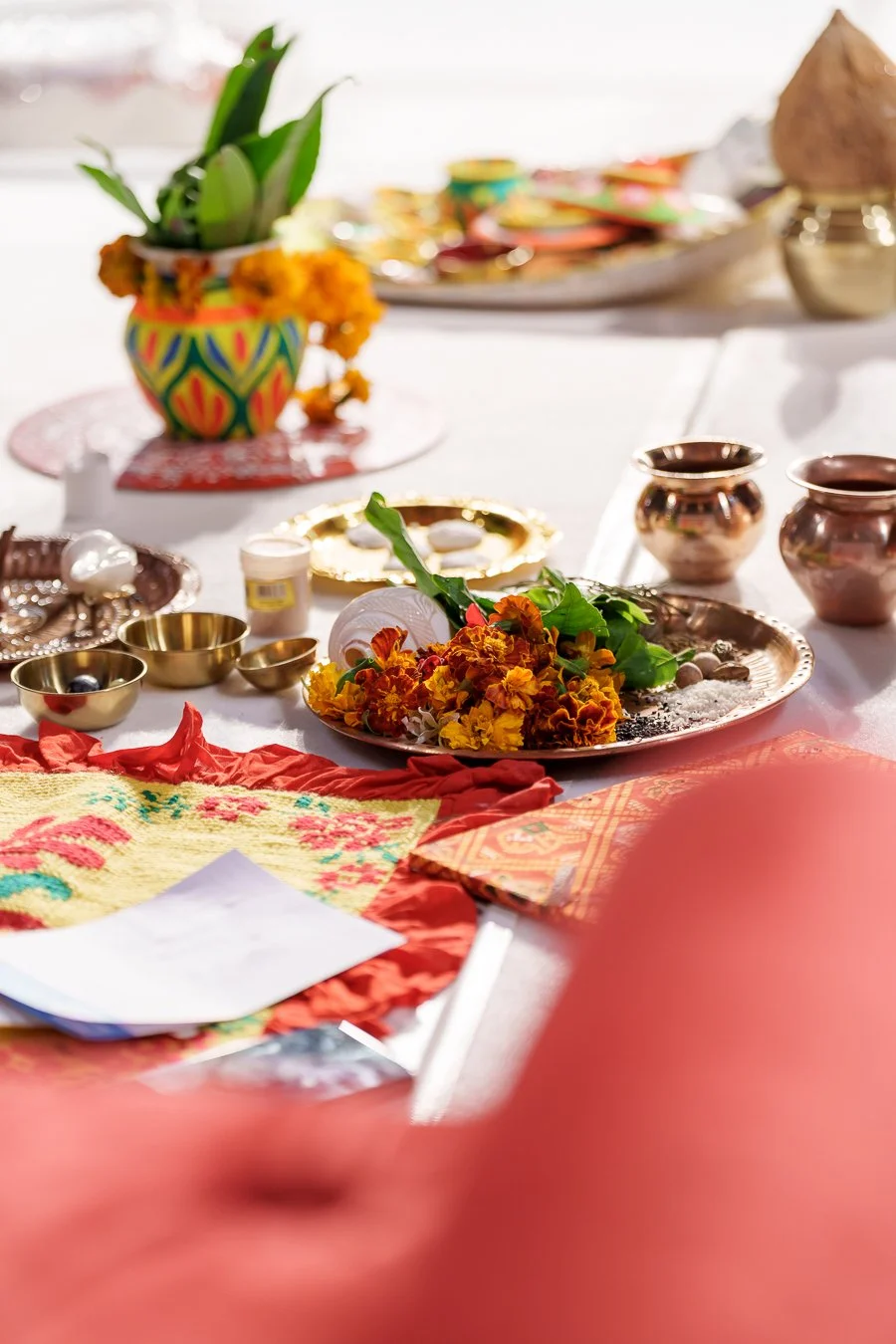 flowers on a plate