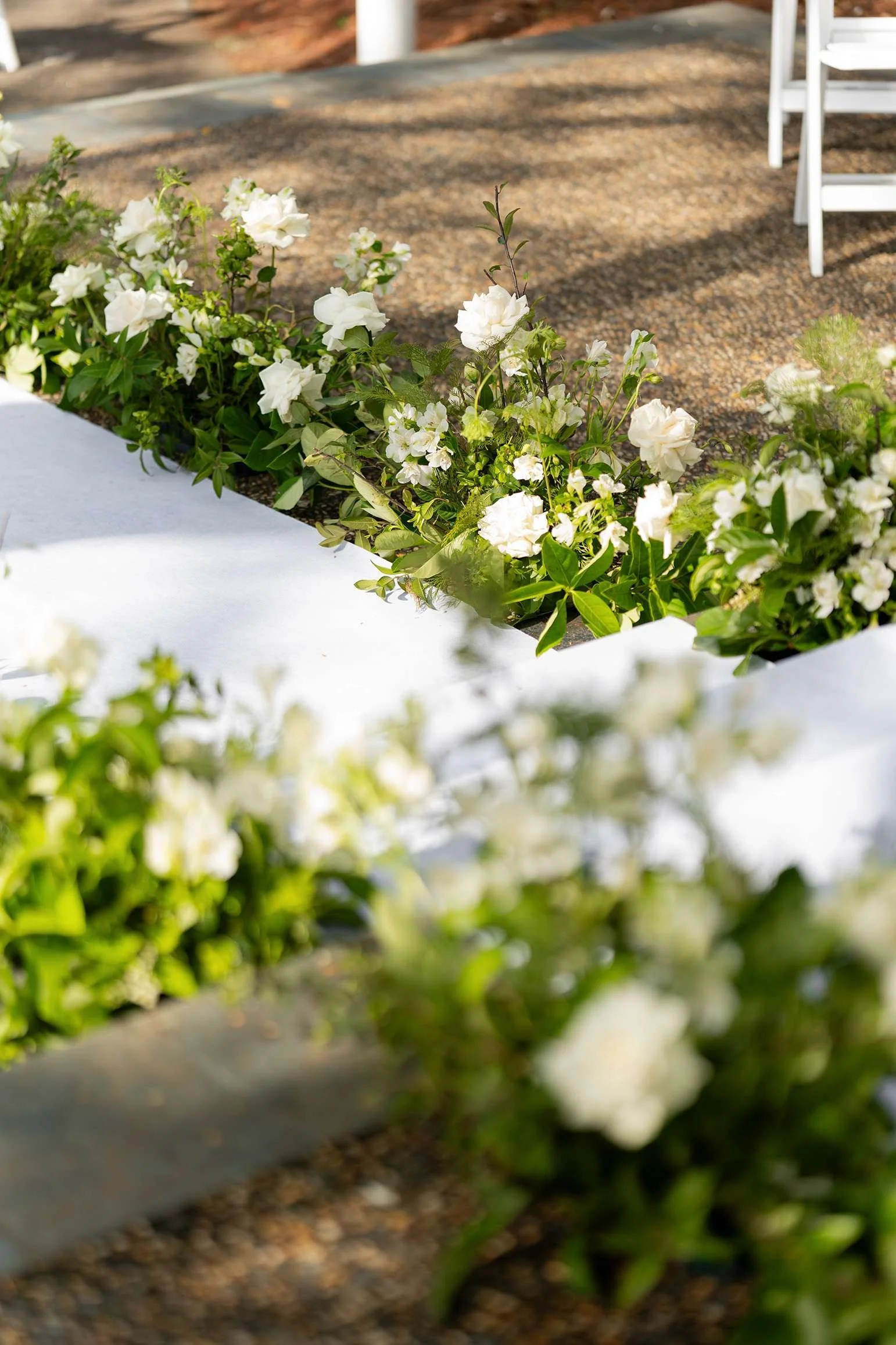 flowers and white carpet