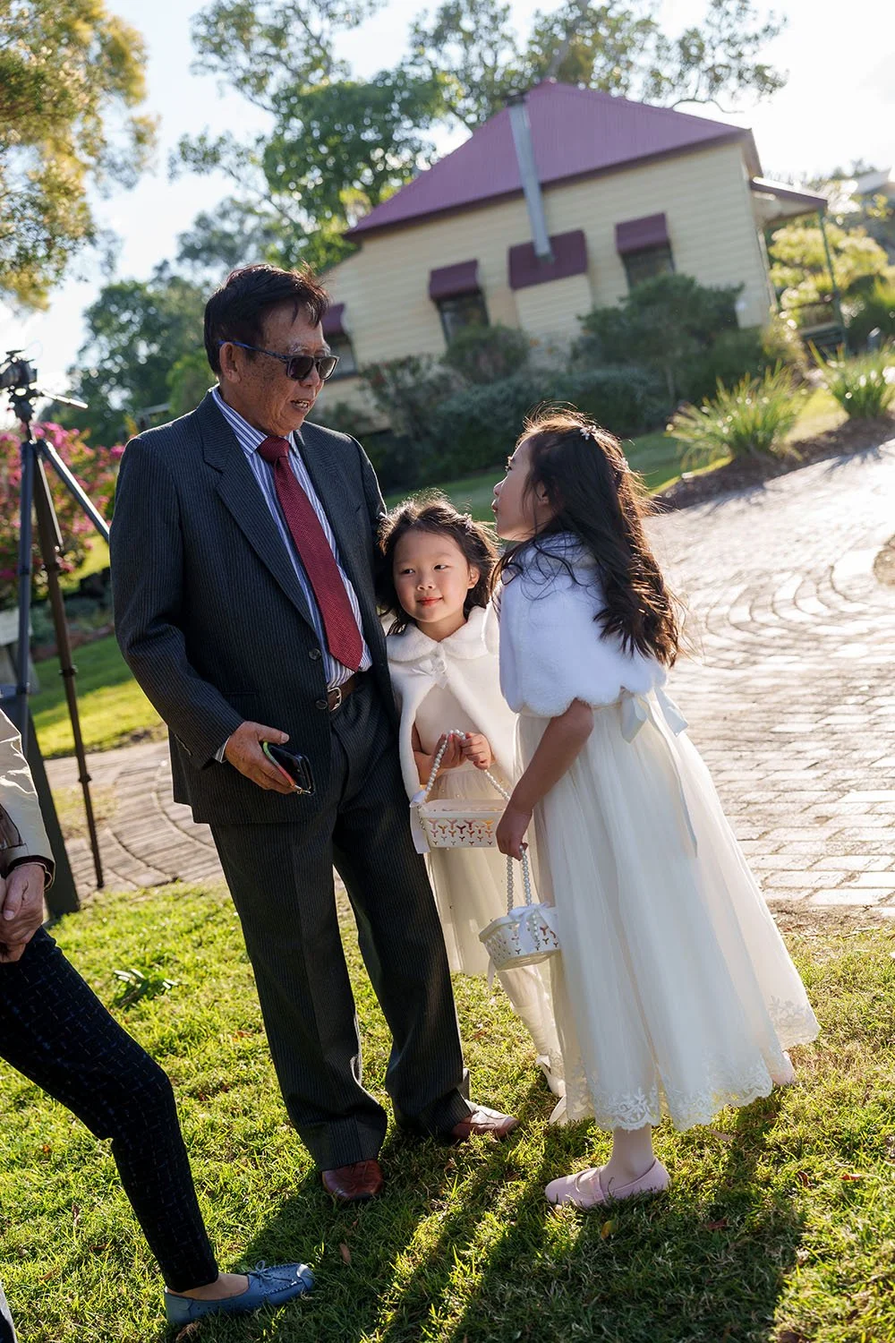Eric's father talking to one of her granddaughter