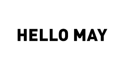 hello may letter display for featured wedding