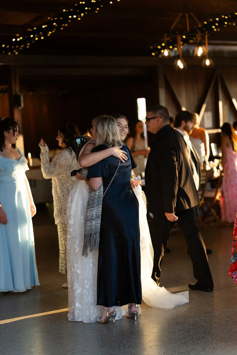 bride Chiarra hugging a lady