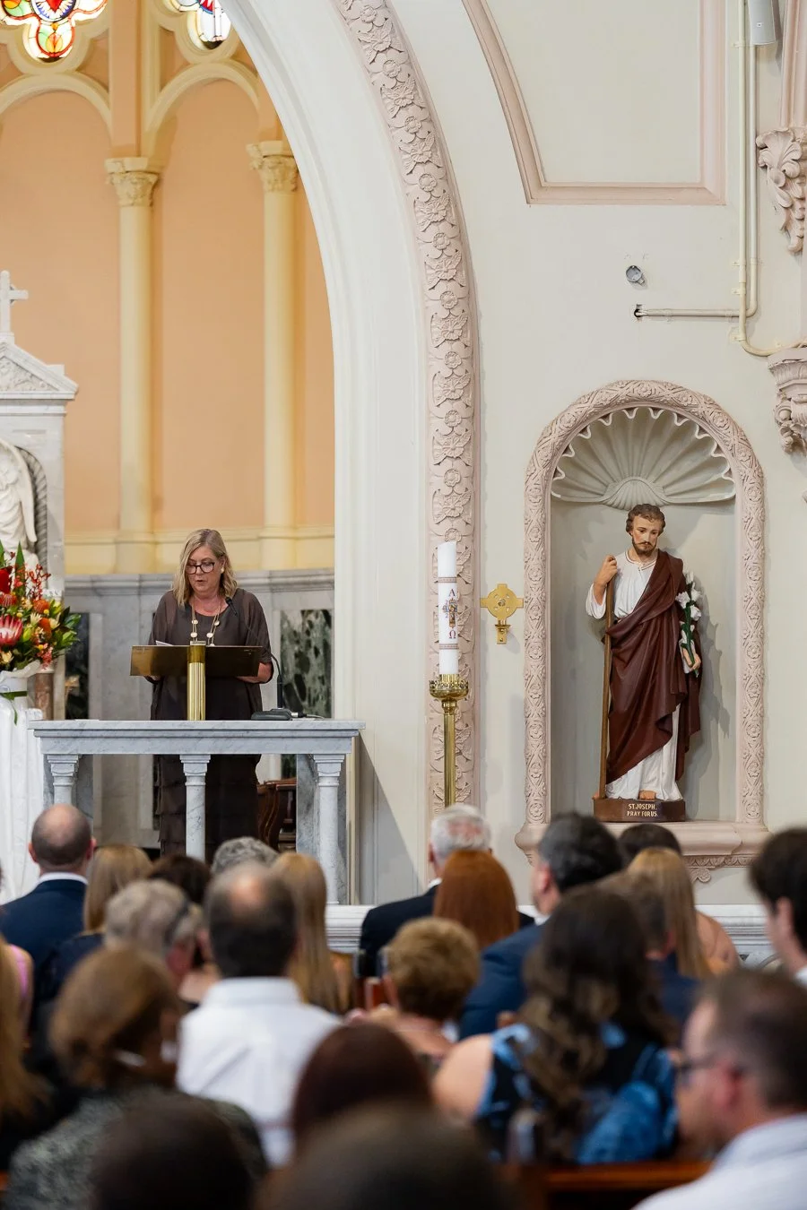The bride’s mother was doing a reading