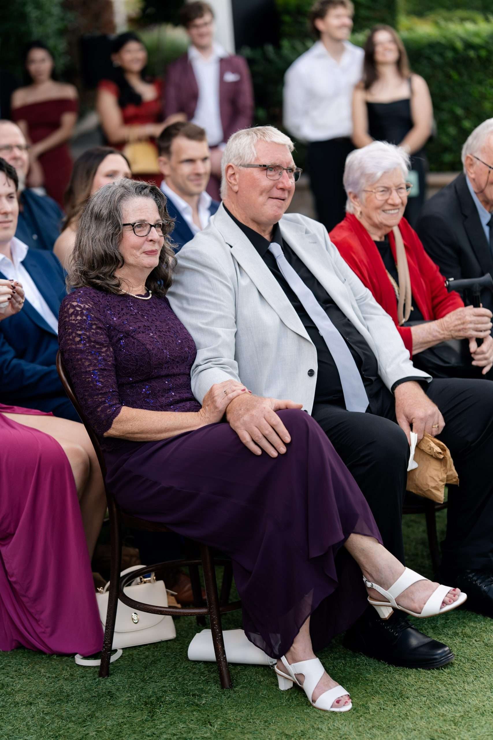 groom's parents crying