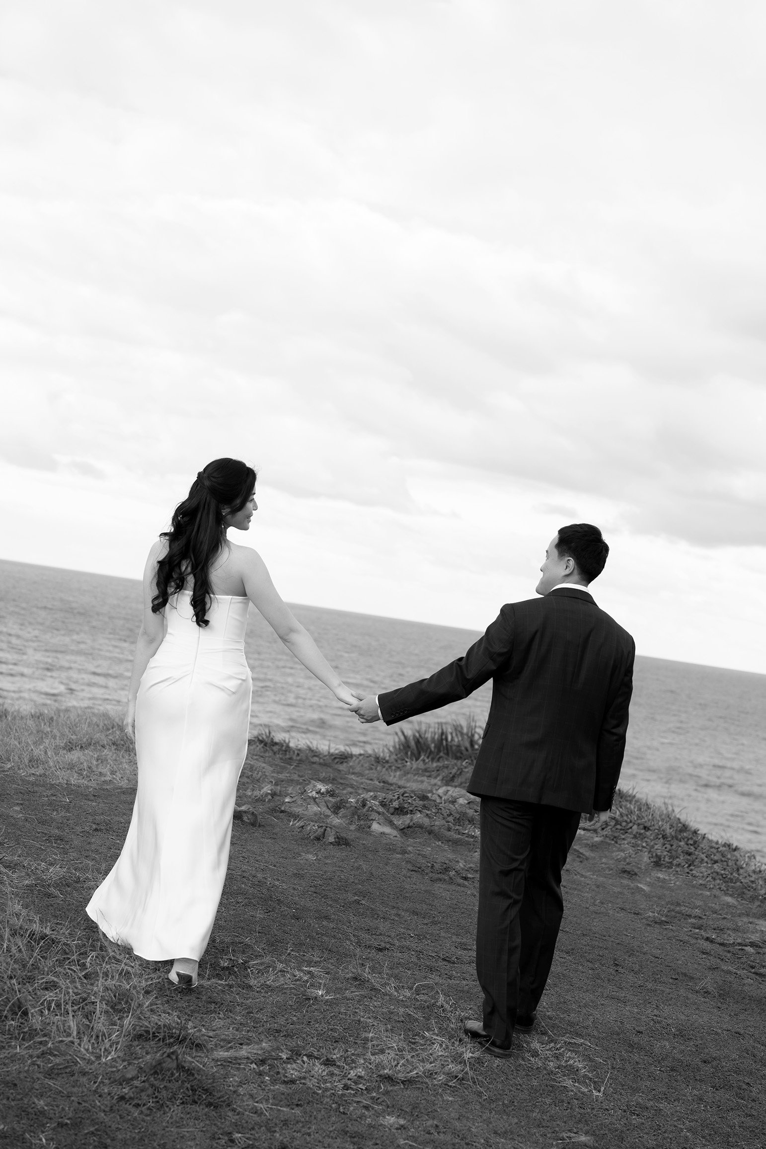 Margaret and Silva hands holding walking