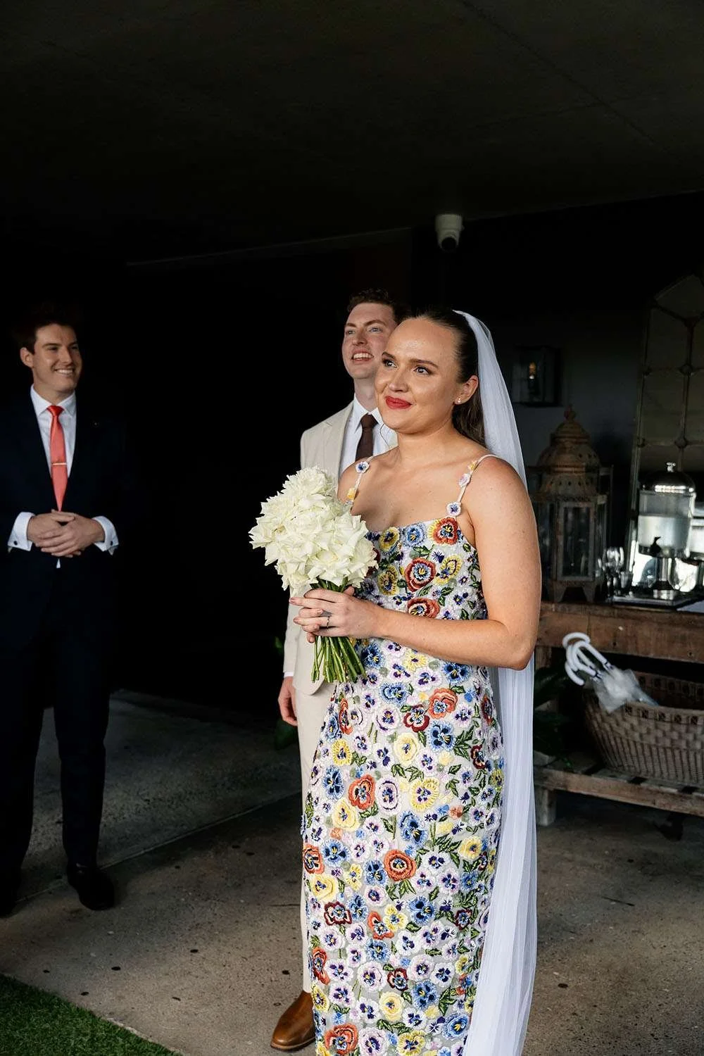 Charlotte look back to her guests