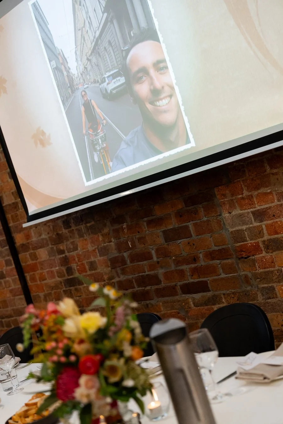 Sonya and Giordan's photo on screen
