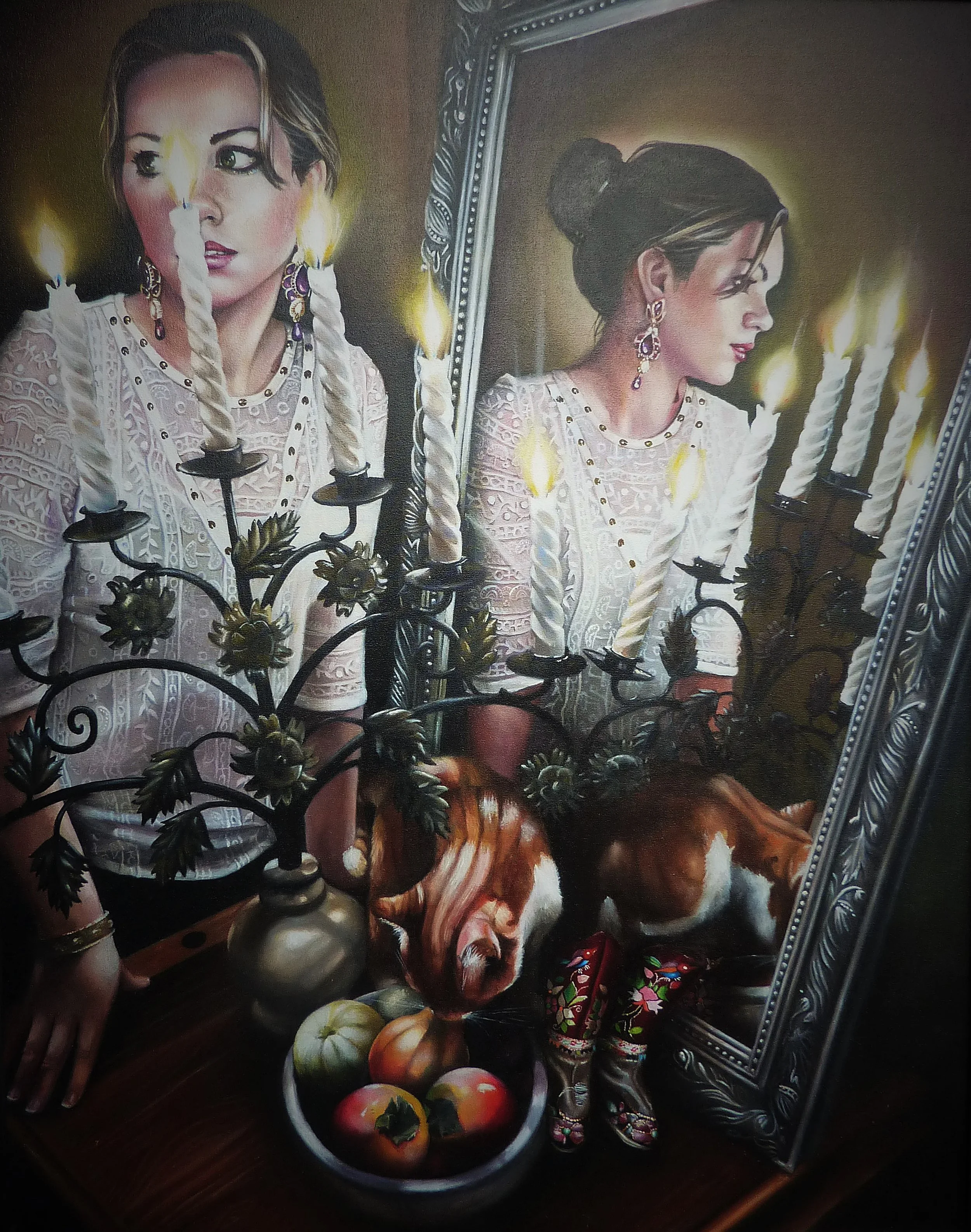 Self Portrait by Candlelight
oil on canvas
nfs