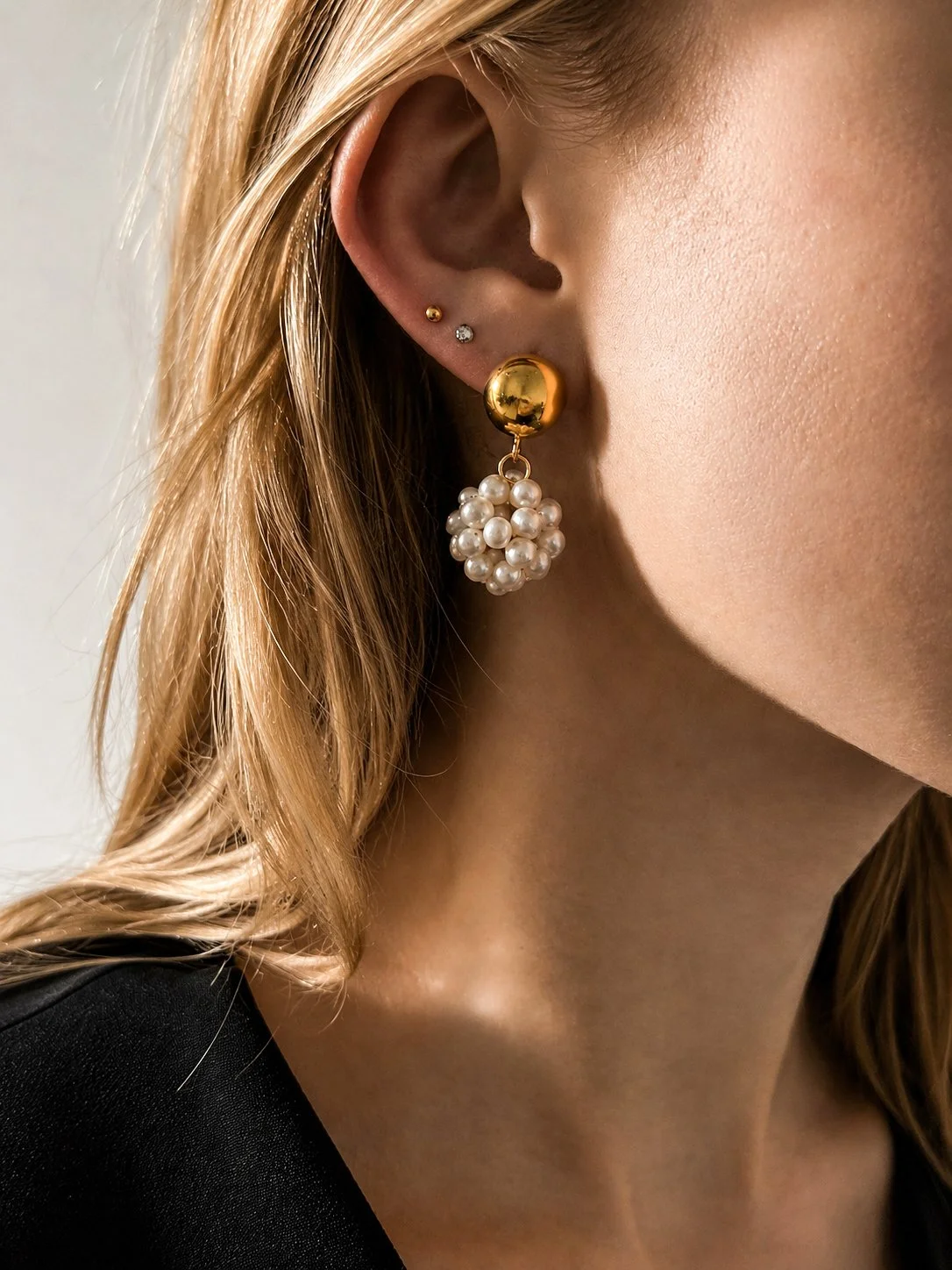 Pearl Cluster Earrings