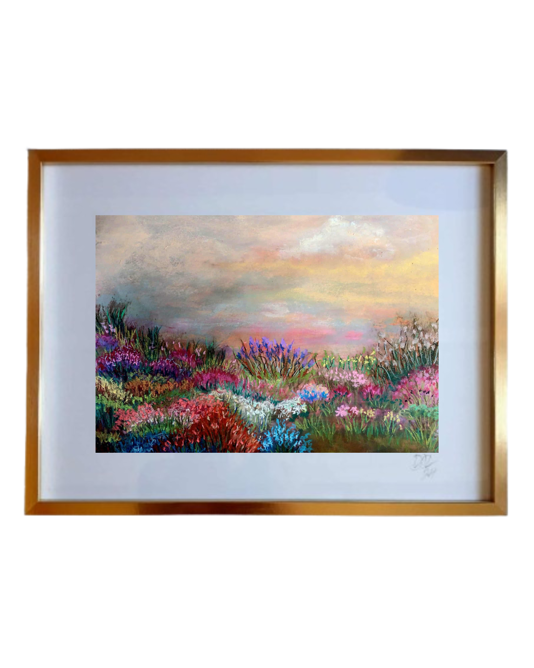 Floral Landscape At Dusk