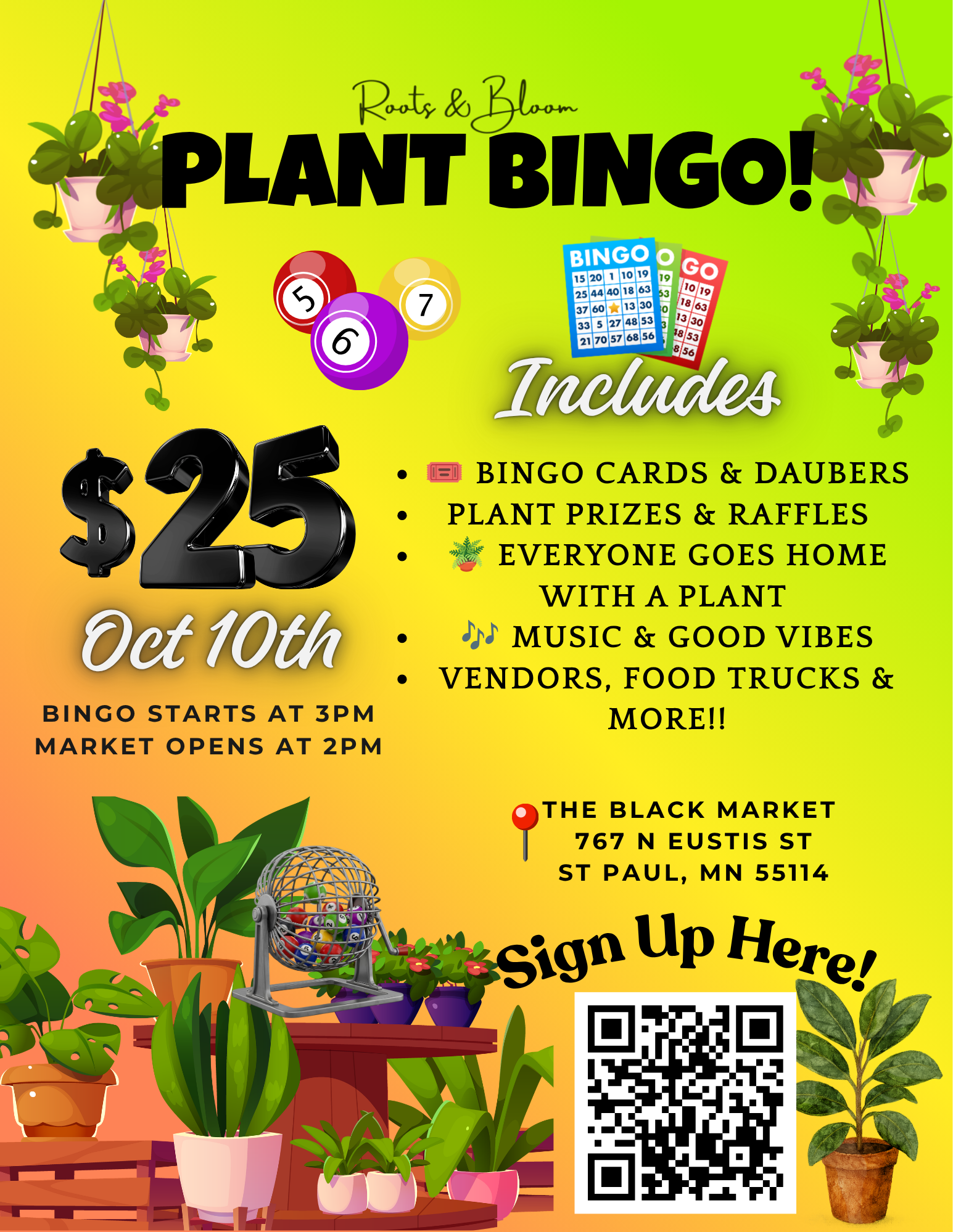 Plant Bingo @ The Black Market