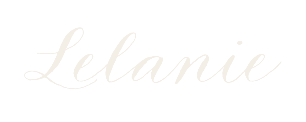 The name 'Lelanie' written in elegant white cursive on a black background.