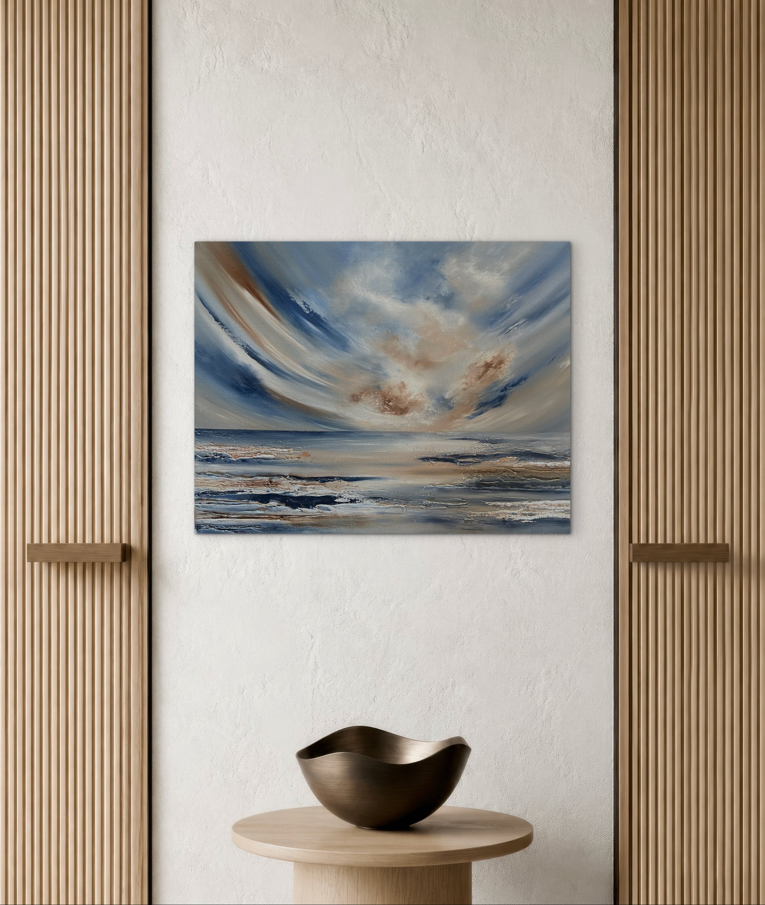 Oil on canvas with silver 