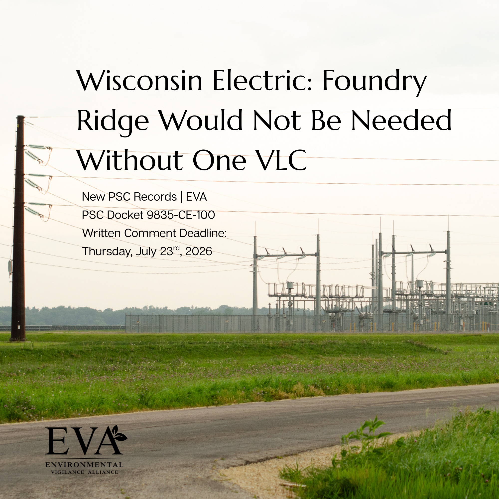 New PSC Records Show Foundry Ridge Would Not Be Needed Without One Very Large Customer