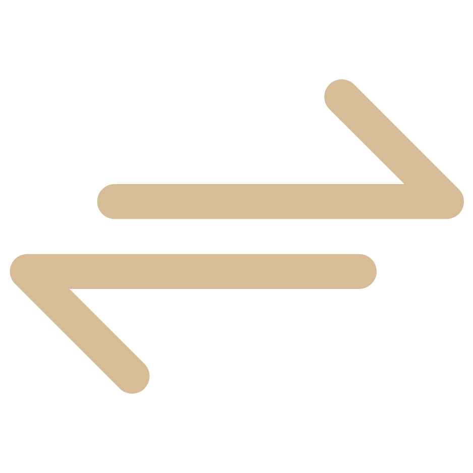 Exchange arrows icon representing Cognitive Behavioral Therapy, an evidence-based approach used by Austen LaBarge LCSW in virtual telehealth therapy sessions in New York